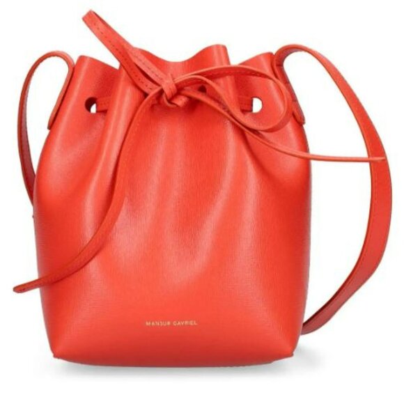 Mansur Gabriel Mini Mini Bucket in Papaya w/ Proof of Purchase - Picture 6 of 11
